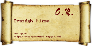 Országh Múzsa névjegykártya